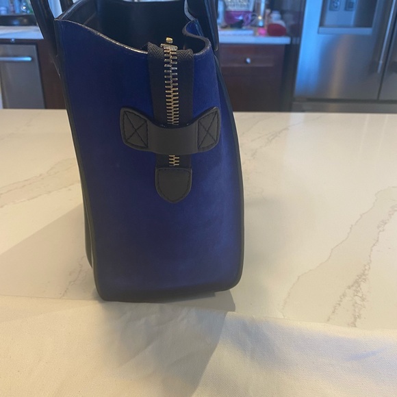 Celine Luggage Micro Blue Indigo Lizard - Picture 5 of 11